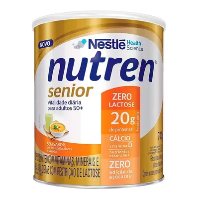 Nutren Nestlé Sênior Zero Lactose Sem Sabor 740g